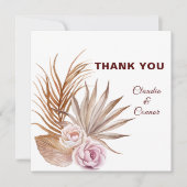 Minimalistische Hochzeit Dankeschön-Karte Dankeskarte (Vorderseite)