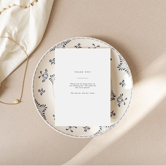 Minimalistische Hochzeit Dankeschön-Karte Dankeskarte