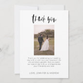 Minimalistische Hochzeit Dankeschön-Karte Dankeskarte (Rückseite)