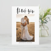 Minimalistische Hochzeit Dankeschön-Karte Dankeskarte (Stehend Vorderseite)