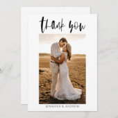 Minimalistische Hochzeit Dankeschön-Karte Dankeskarte (Vorne/Hinten)