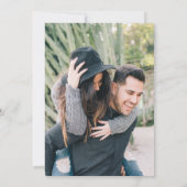 Minimalistische Hochzeit Dankeschön Karte mit Foto (Rückseite)