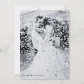 Minimalistische Hochzeit Dankeschön-Karte mit Foto Einladung (Rückseite)