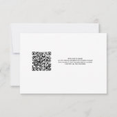 Minimalistische Hochzeit Dankeschön-Karte mit QR-C (Rückseite)