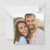 Minimalistische Hochzeit Dankeschön Karten mit Fot (Vorderseite)