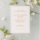 Minimalistische Hochzeit Datum speichern Einladung