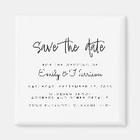 Minimalistische Hochzeit Datum speichern