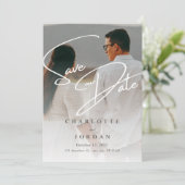 Minimalistische Hochzeit Datum speichern Save The Date (Stehend Vorderseite)