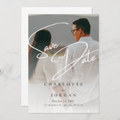 Minimalistische Hochzeit Datum speichern Save The Date (Vorne/Hinten)