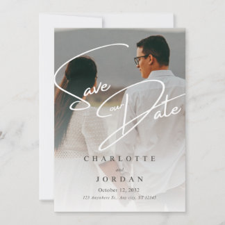 Minimalistische Hochzeit Datum speichern Save The Date