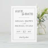Minimalistische Hochzeit Datum speichern Save The Date (Stehend Vorderseite)