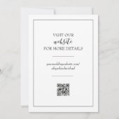 Minimalistische Hochzeit Datum speichern Save The Date (Rückseite)