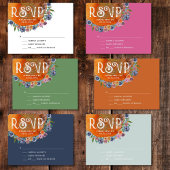 Minimalistische Hochzeit der Boho-Wildblume RSVP Karte
