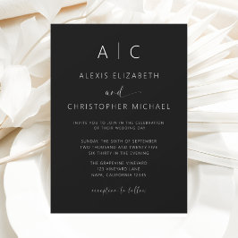 Minimalistische Hochzeit der modernen Kalligrafie Einladung