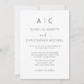 Minimalistische Hochzeit der modernen Kalligrafie Einladung (Vorderseite)