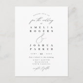 Minimalistische Hochzeit der modernen Kalligrafie Postkarte (Vorderseite)