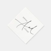 Minimalistische Hochzeit der modernen Kalligrafie Serviette (Ecke)