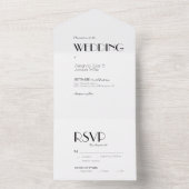 Minimalistische Hochzeit der Modernen Kunst All In One Einladung (Innen Boden)