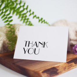 Minimalistische Hochzeit der Modernen Kunst Dankeskarte