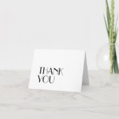 Minimalistische Hochzeit der Modernen Kunst Dankeskarte (Vorderseite)