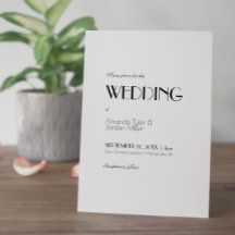 Minimalistische Hochzeit der Modernen Kunst