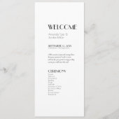 Minimalistische Hochzeit der Modernen Kunst Programm (Vorderseite)