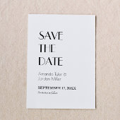 Minimalistische Hochzeit der Modernen Kunst Save The Date