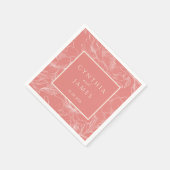 Minimalistische Hochzeit der rosa Koralle Serviette (Ecke)