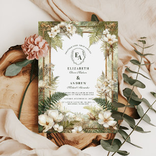 Minimalistische Hochzeit der Waldlandschaft Einladung