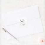 Minimalistische Hochzeit der White Spread Liebe Quadratischer Aufkleber<br><div class="desc">Einfach personalisieren,  indem Sie jede Information ersetzen. Stellen Sie sicher,  dass Sie die Vorschau vor dem Hinzufügen zum Warenkorb Karo haben. Sehen Sie sich den Sammellink auf dieser Seite an,  um alle passenden Elemente in diesem Design anzuzeigen.</div>