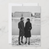 Minimalistische Hochzeit des Boho Gelben Fotos Einladung (Rückseite)