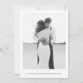 Minimalistische Hochzeit des Celestial Black & Whi Einladung (Rückseite)