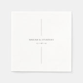 Minimalistische Hochzeit des einfachen Empfangs Serviette (Vorderseite)