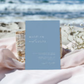 Minimalistische Hochzeit des modernen Blue QR-Code Einladung