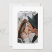 Minimalistische Hochzeit des modernen Foto Front B Einladung (Vorderseite)