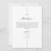 Minimalistische Hochzeit des modernen Fotos Dankeskarte (Vorderseite)