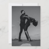 Minimalistische Hochzeit des modernen Fotos Einladung (Rückseite)