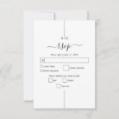 Minimalistische Hochzeit des modernen Fotos RSVP Karte (Vorderseite)