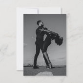 Minimalistische Hochzeit des modernen Fotos RSVP Karte (Rückseite)