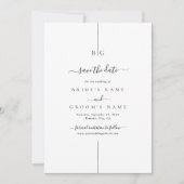Minimalistische Hochzeit des modernen Fotos Save The Date (Vorderseite)