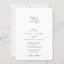 Minimalistische Hochzeit des Starfish Beach Monogr