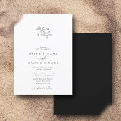 Minimalistische Hochzeit des Starfish Beach Monogr Einladung