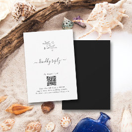Minimalistische Hochzeit des Starfish Beach Monogr RSVP Karte