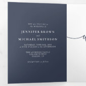 Minimalistische Hochzeit Dreifach Gefaltete Karte (Innen Erste Seite)