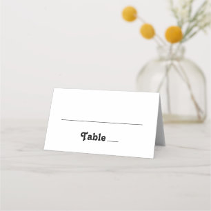 Minimalistische Hochzeit Einfach Saubere Schwarz Platzkarte
