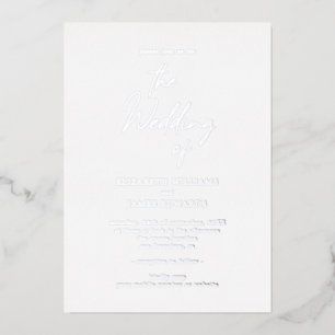 Minimalistische Hochzeit, einfache Handschrift, al Folieneinladung
