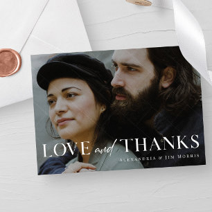 Minimalistische Hochzeit   Einfaches und elegantes Dankeskarte