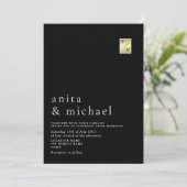 Minimalistische Hochzeit Einladung (Stehend Vorderseite)