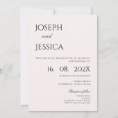 Minimalistische Hochzeit Einladung (Vorderseite)