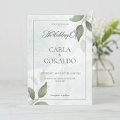 Minimalistische Hochzeit Einladung (Stehend Vorderseite)